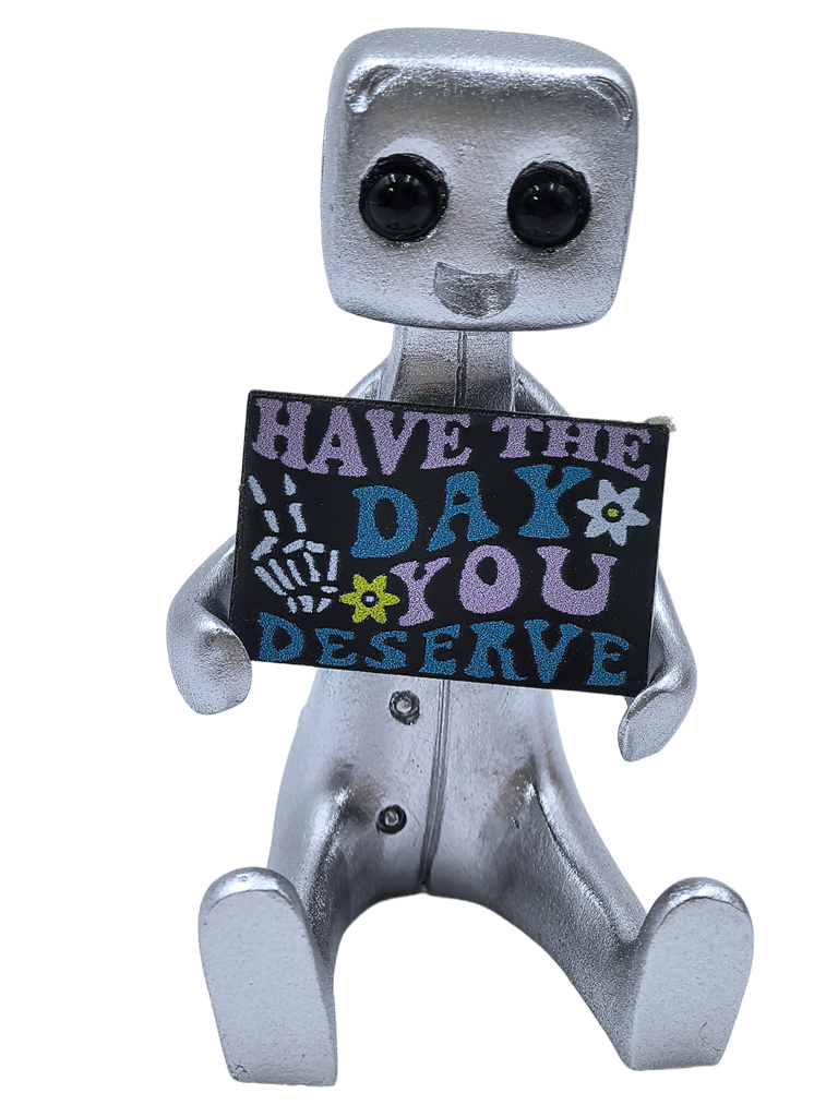 Cute Resin Robot Desktop Ornament