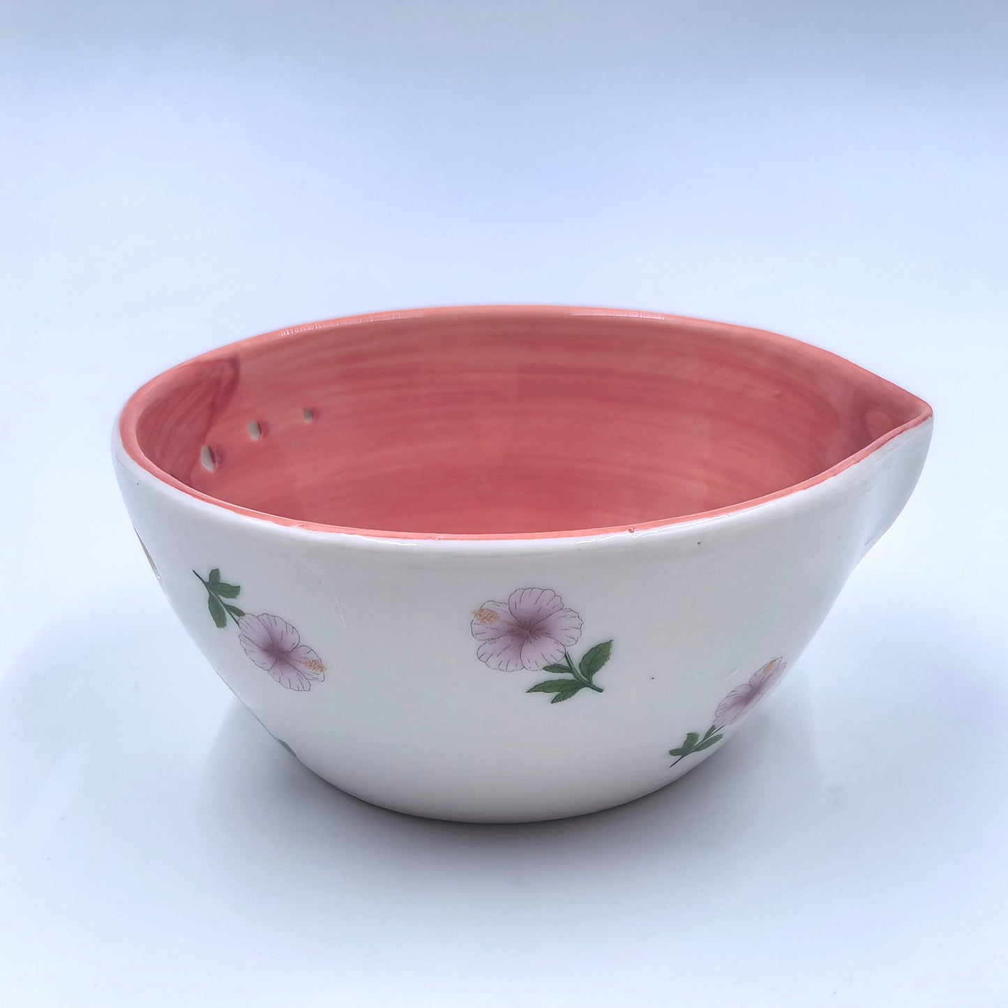 Ceramic Herb Peeling Bowl for Separating Leaves and Stems