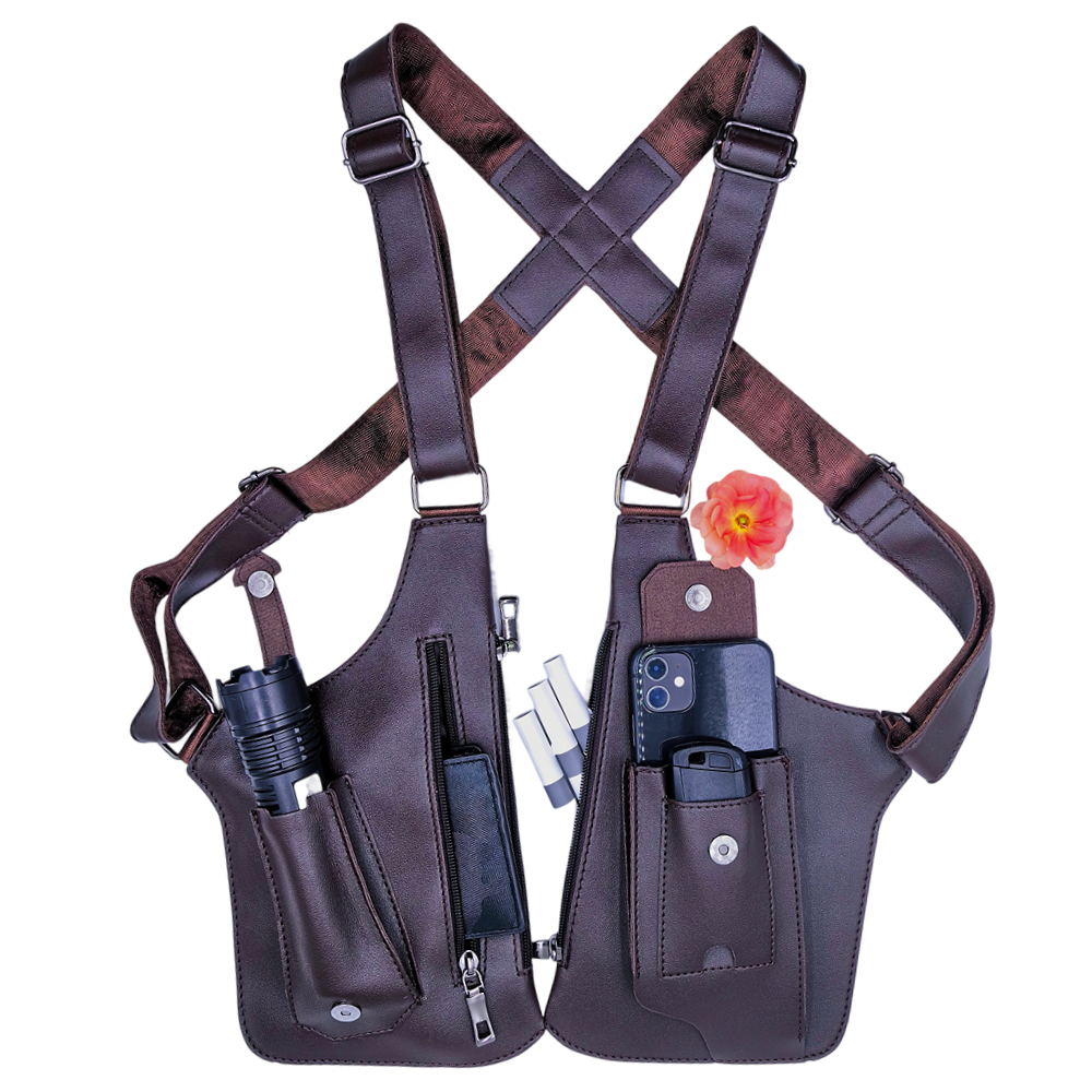 Underarm Anti-Theft Bag with Double Storage Pouch & Phone Wallet Pocket