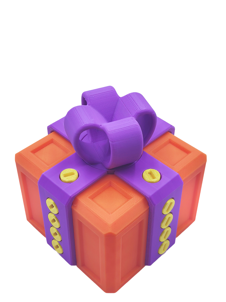 3.14" Width 3D Printed Prank Screw Box for Annoying Gift