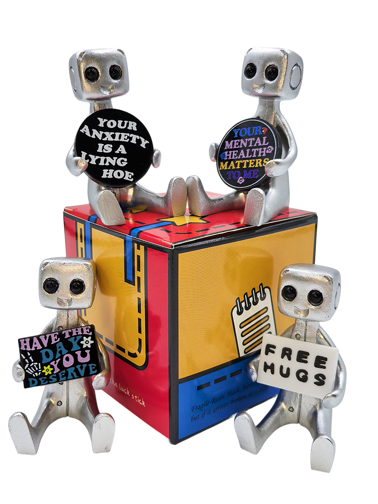Cute Resin Robot Desktop Ornament