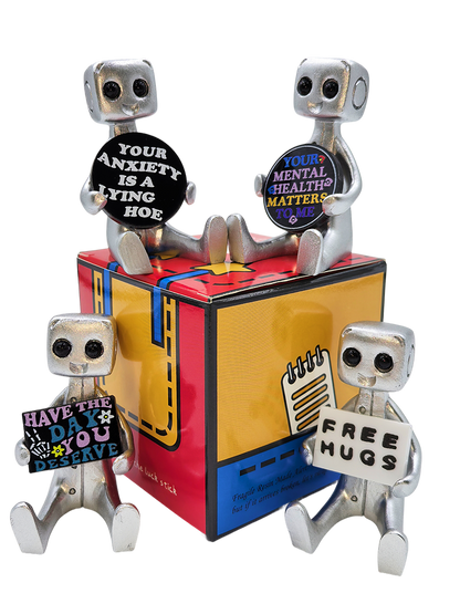 Cute Resin Robot Desktop Ornament