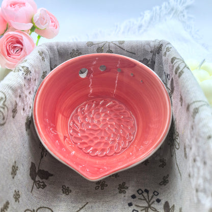 Ceramic Herb Peeling Bowl for Separating Leaves and Stems