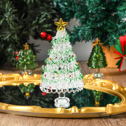 5" Mini Crystal Christmas Tree for Glass Decoration Tabletop