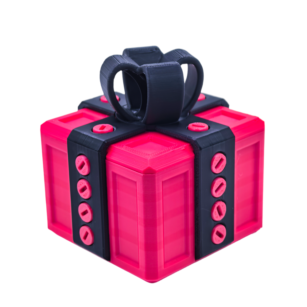 3.14" Width 3D Printed Prank Screw Box for Annoying Gift