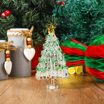 5" Mini Crystal Christmas Tree for Glass Decoration Tabletop