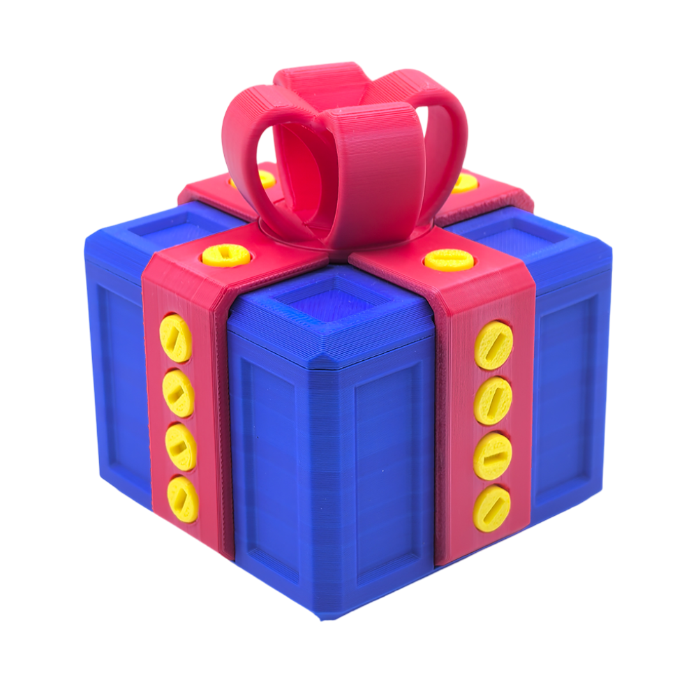 3.14" Width 3D Printed Prank Screw Box for Annoying Gift