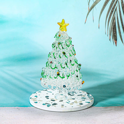 5" Mini Crystal Christmas Tree for Glass Decoration Tabletop